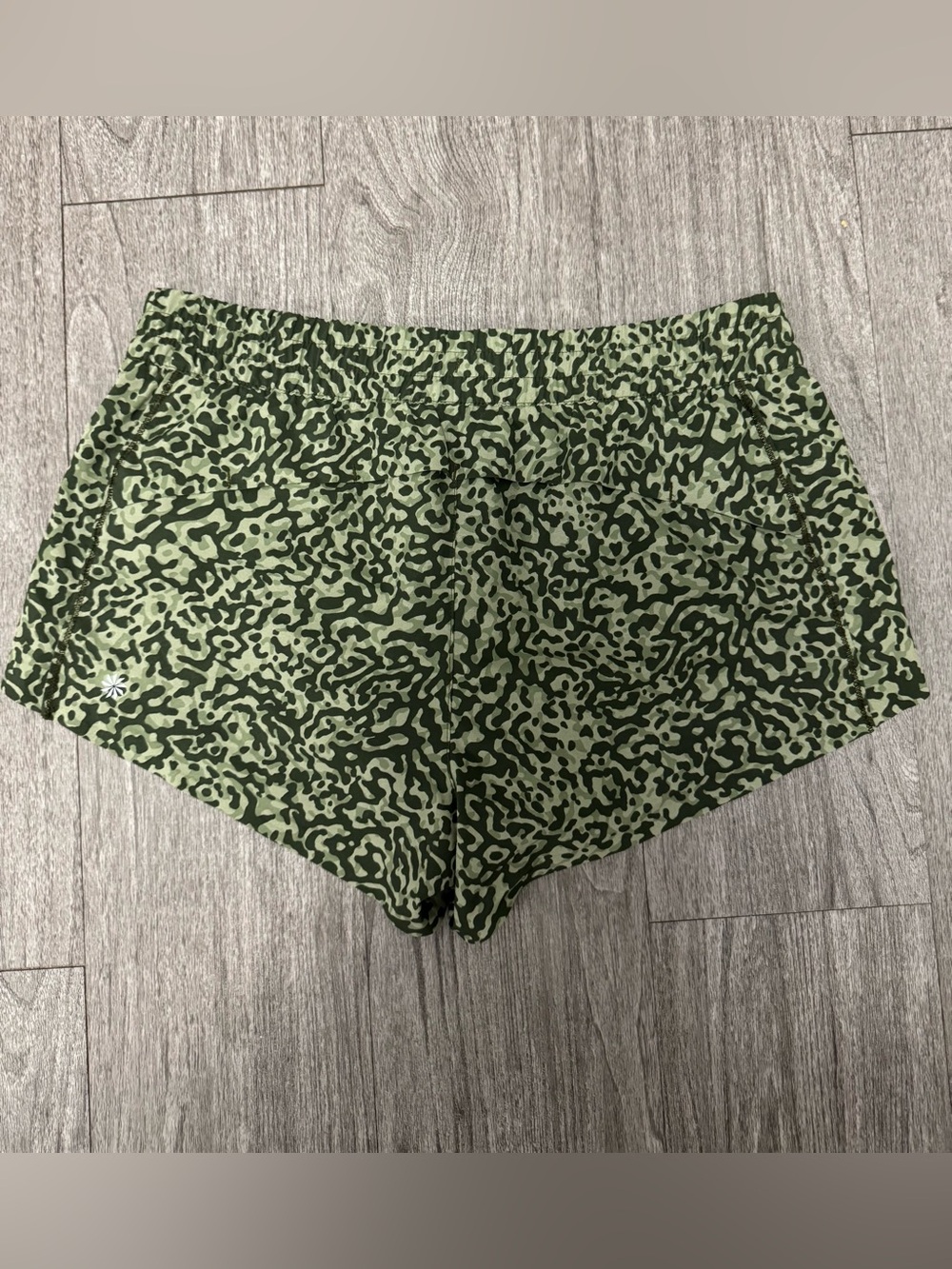 Athleta Green Cheetah Print Shorts
